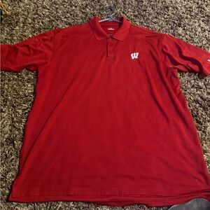 Under Armour Red Polo Shirt Wisconsin badgers